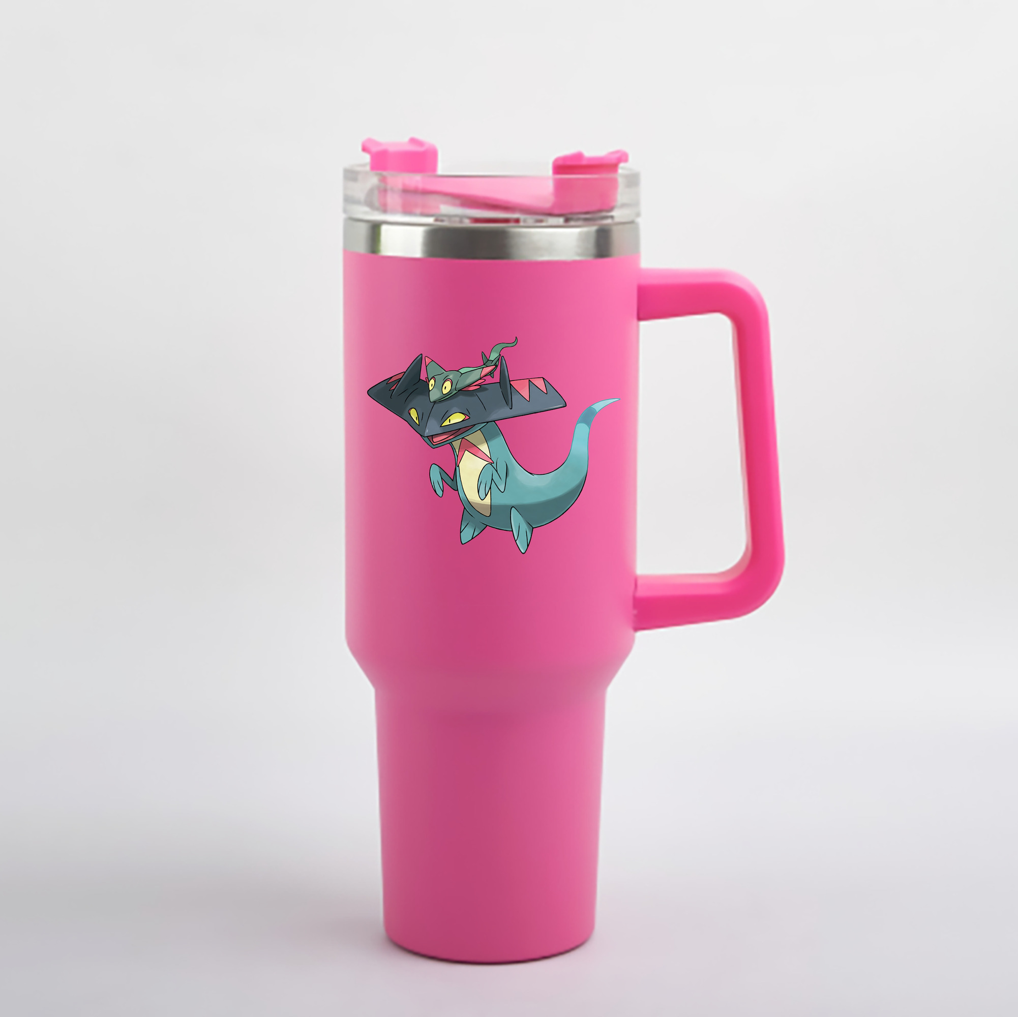（画像用） ポケットモンスター Pokémon 1200mL車用タンブラー - クリスタルステッカー（プラスチックストロー付き）